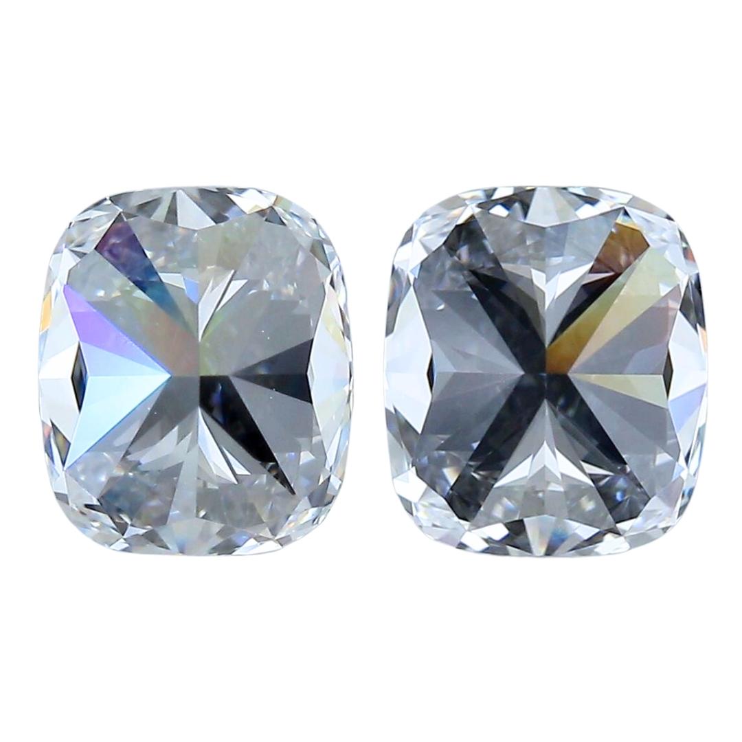 Captivating 2.57 Ideal Cut Pair of Diamonds - GIA Certified  1