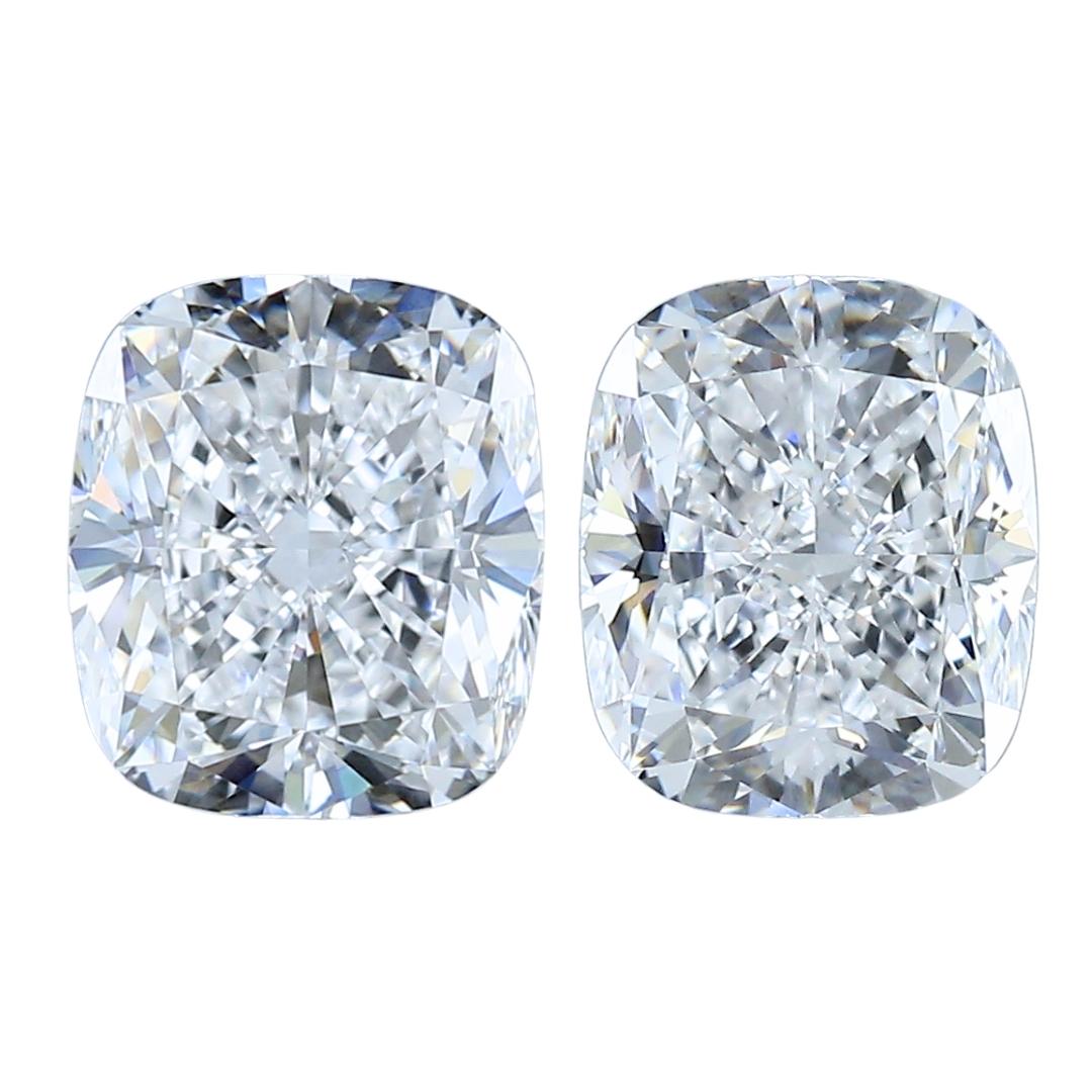 Captivating 2.57 Ideal Cut Pair of Diamonds - GIA Certified  3