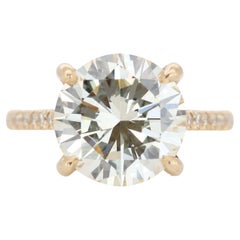 Captivating 3.77ct Pave Diamond Ring in 18K Yellow Gold