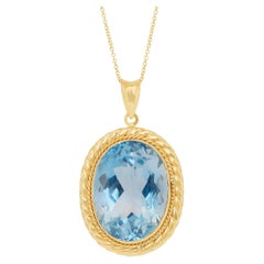 Cautivador Collar de Topacio de 38,59ct en Oro Amarillo de 18k - Certificado IGI