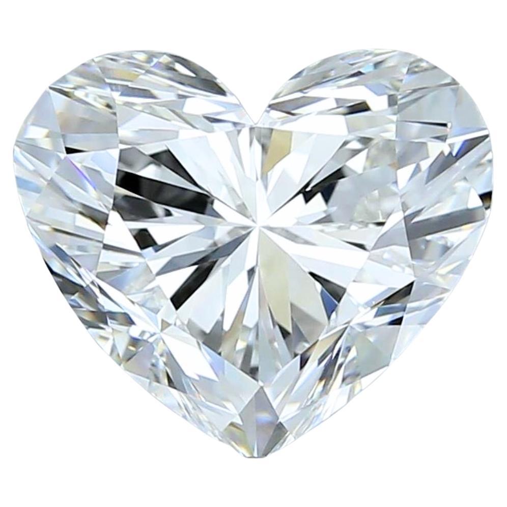 Captivant diamant en forme de cœur à taille idéale de 4.35 ct - certifié GIA en vente