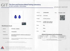 Fesselndes 4,56ct Paar natürlicher birnenförmiger violetter Tansanite - GIT zertifiziert