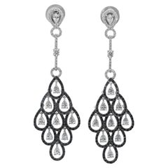 Captivating 5.85ct Diamonds Drop Earrings in 18k White Gold - IGI Certified Captivating 5.85ct Diamonds Drop Earrings in 18k White Gold - IGI Certified