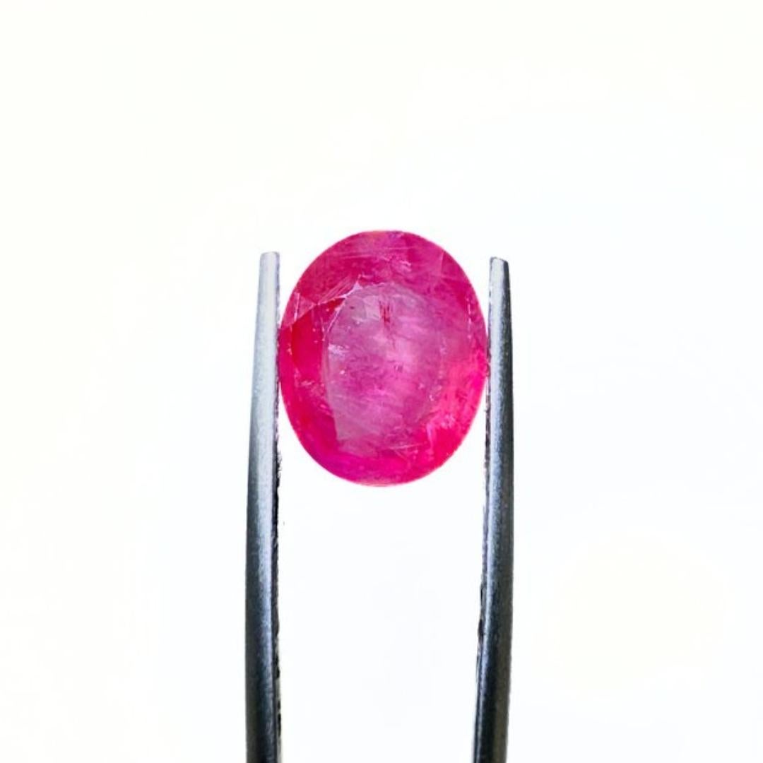 Cautivadora Gema de Rubí de 6,19 ct - Certificado GIA Corte oval en venta