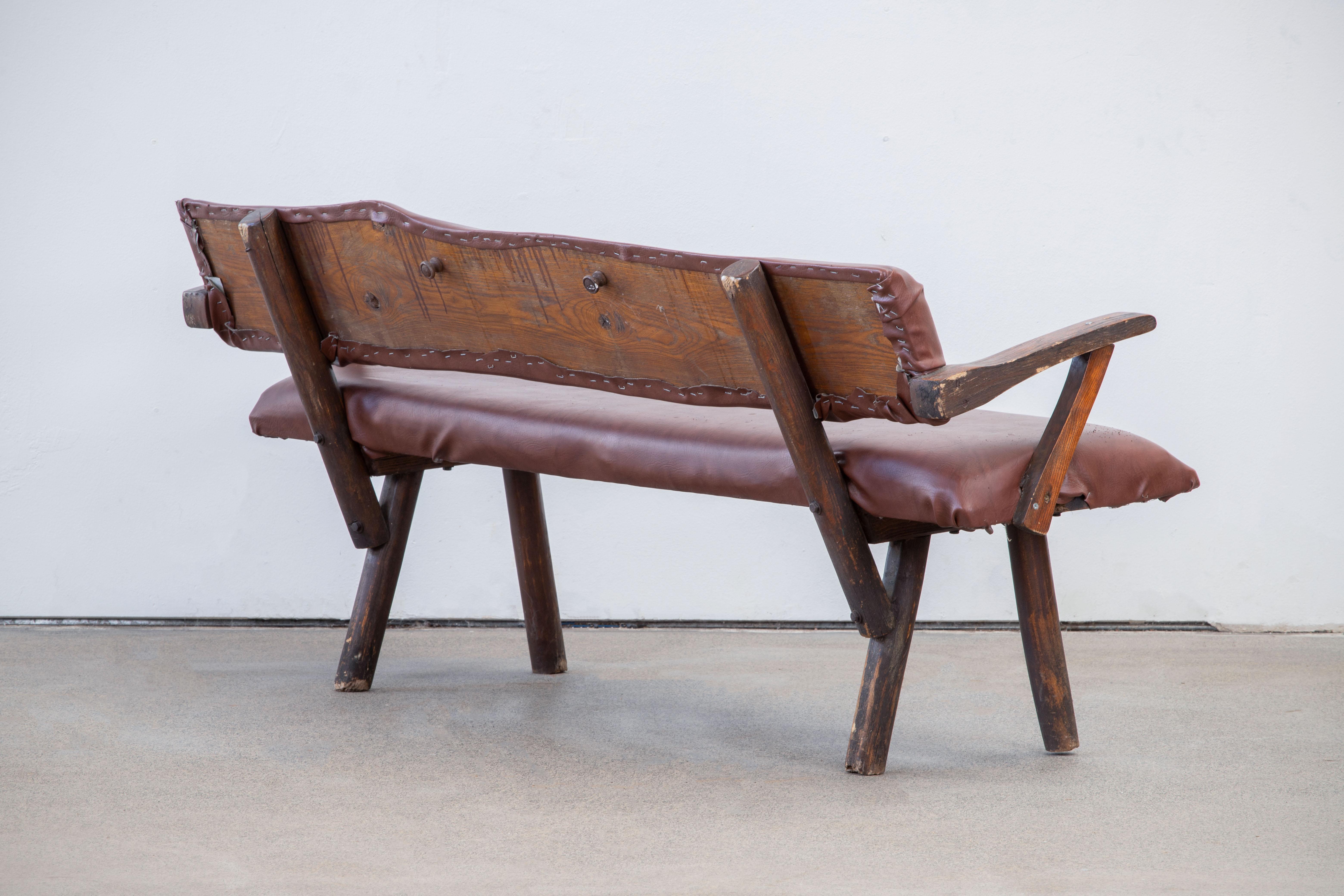 Captivant ensemble de salle à manger brutaliste en chêne - Charm rustique - Ensemble de 4 pièces en vente 11