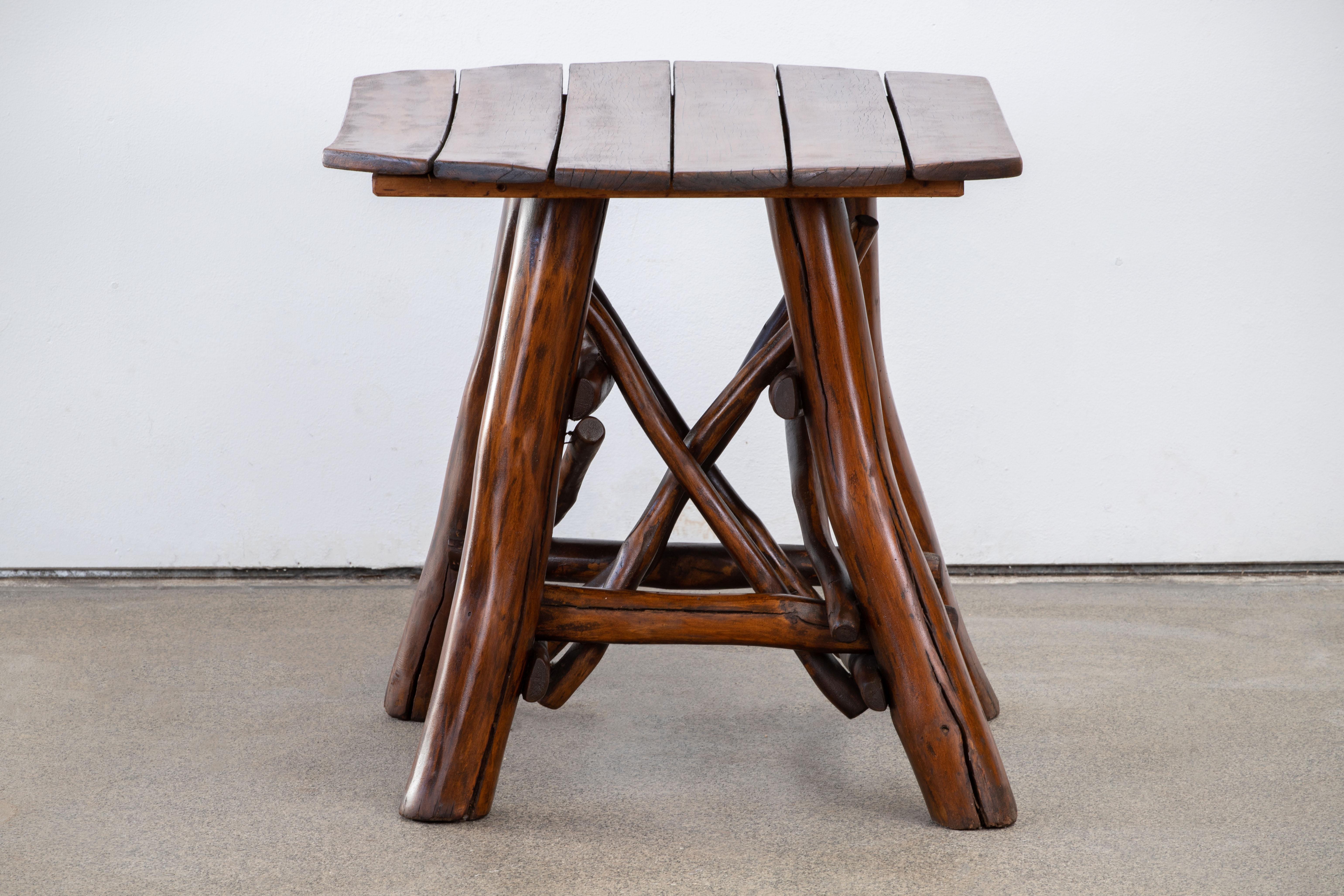 Mid-20th Century Captivating Brutalist Oak Dining Set - Rustic Charm - 4-Piece Ensemble For Sale