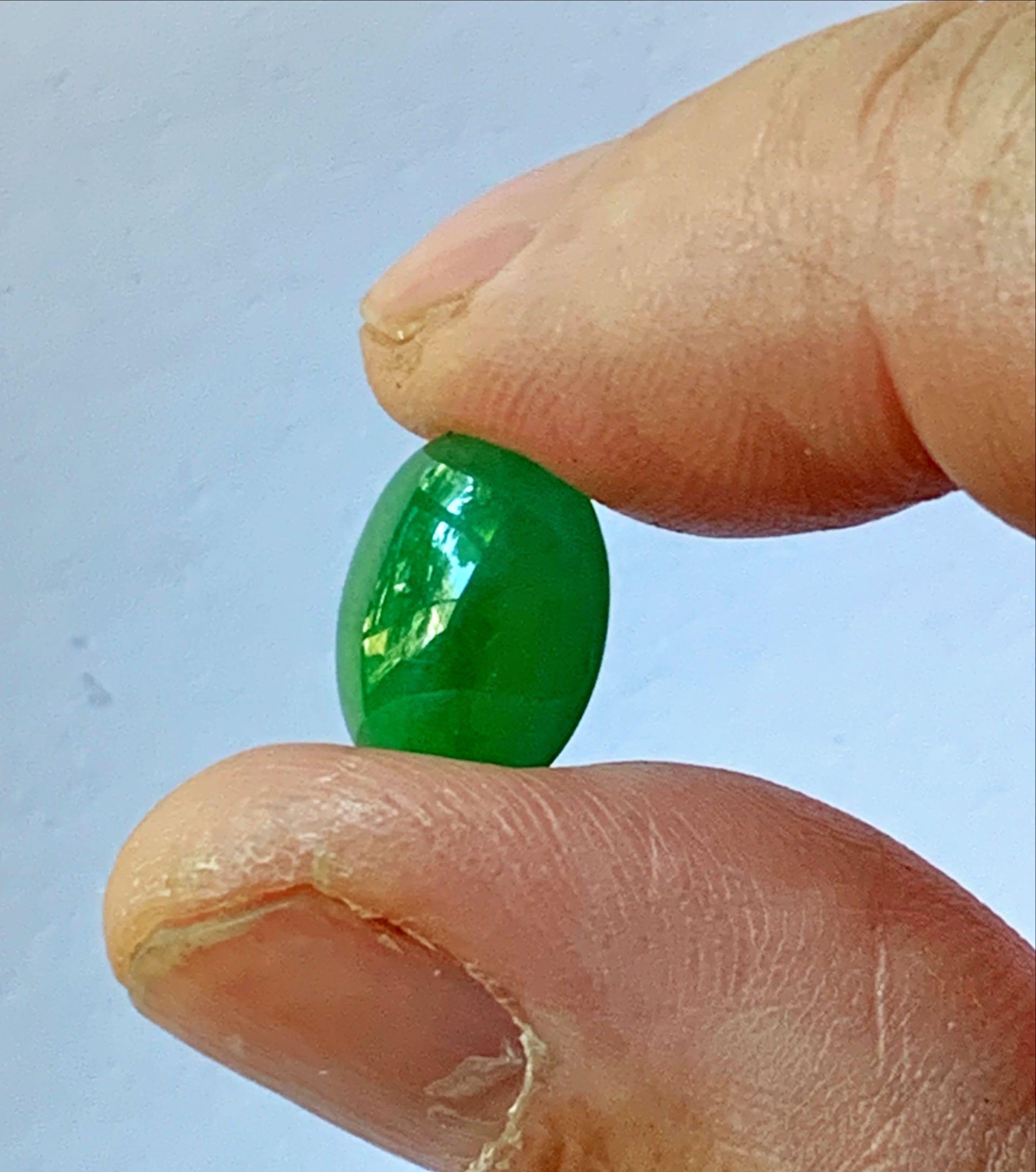 Grüner Rokan Myanmar Jadeit aus Myanmar  5,90 ct Typ A: #13 (Ungeschliffen)