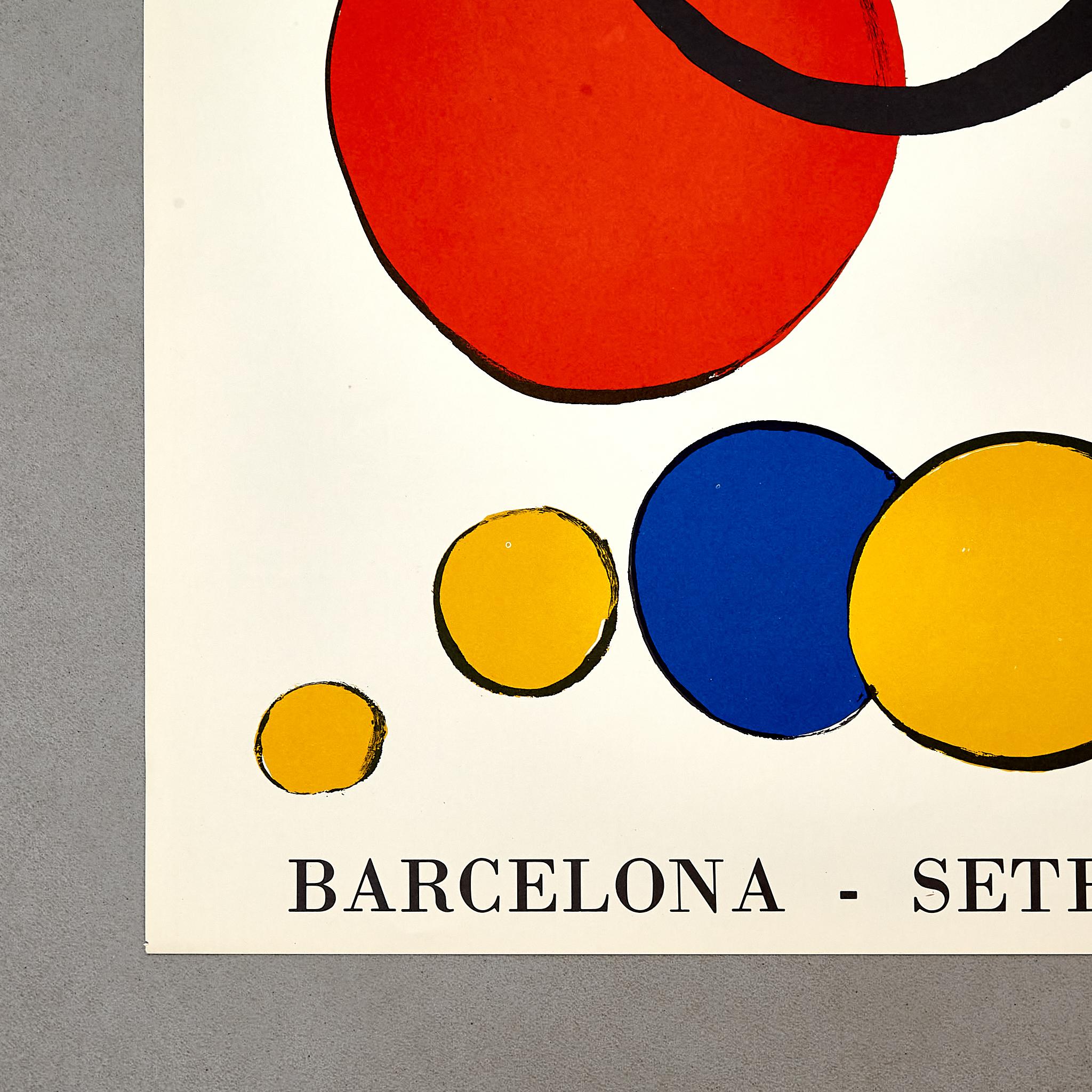 Spanish Captivating Calder Art: Original 1973 Sala Gaspar Exhibition Poster  For Sale