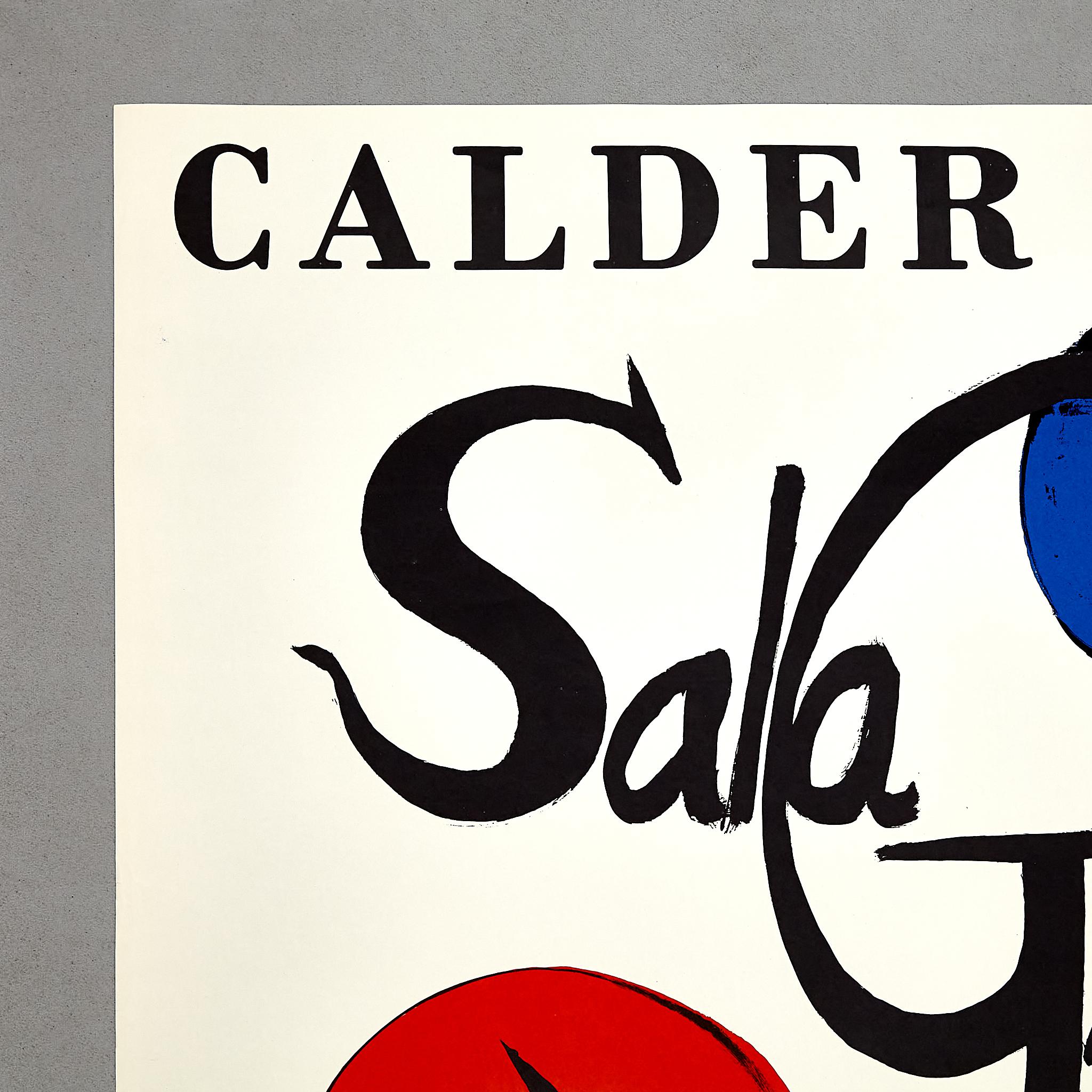 Captivating Calder Art: Original 1973 Sala Gaspar Exhibition Poster  In Good Condition For Sale In Barcelona, Barcelona