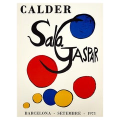 Captivating Calder Art: Original 1973 Sala Gaspar Exhibition Poster 