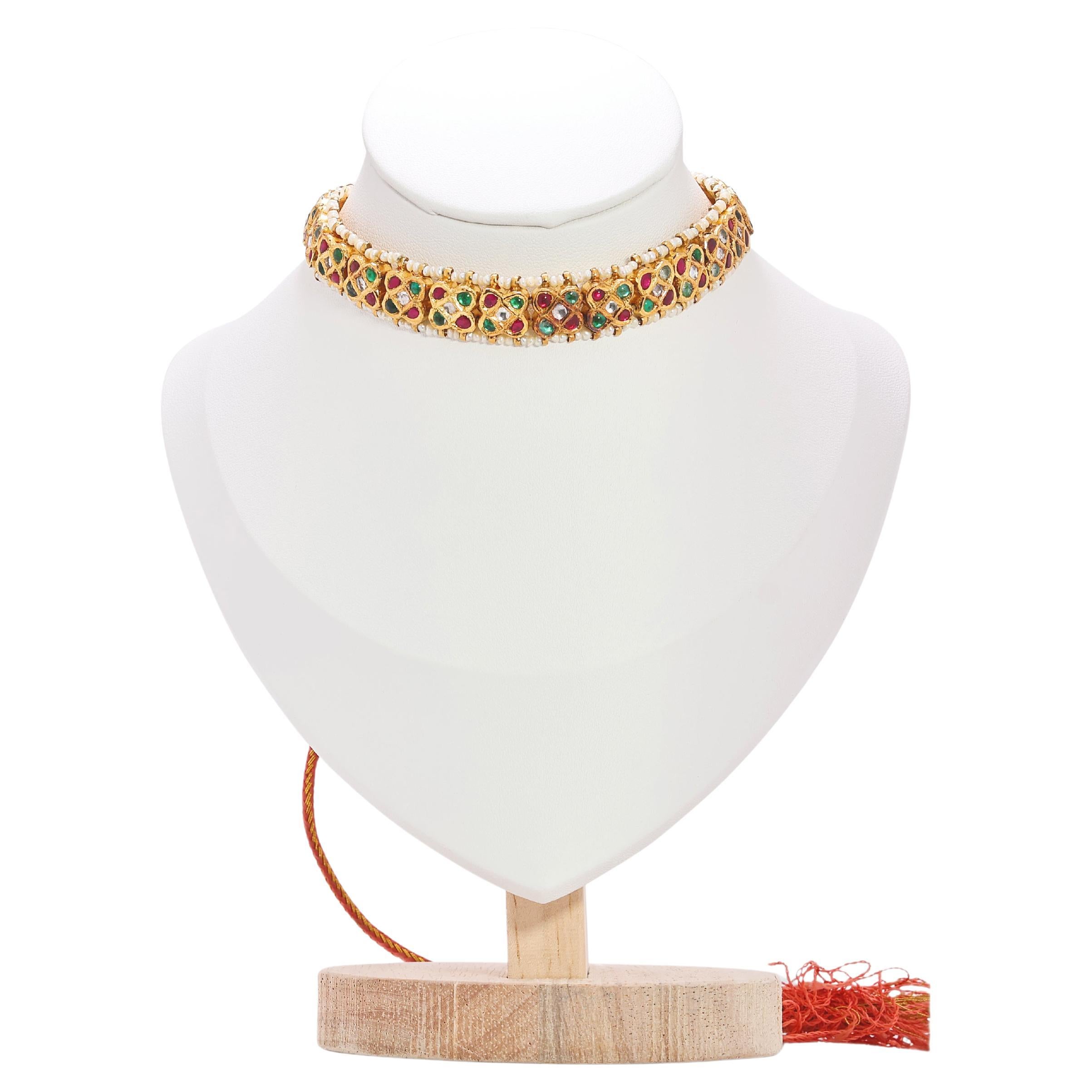 Collier ras du cou captivant en or jaune 20K en vente