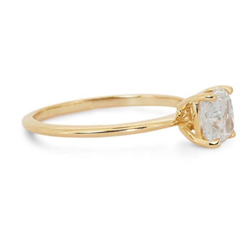Captivant diamant coussin : 1,02 carat G IF Cushion Diamond Ring  Neuf - En vente à רמת גן, IL