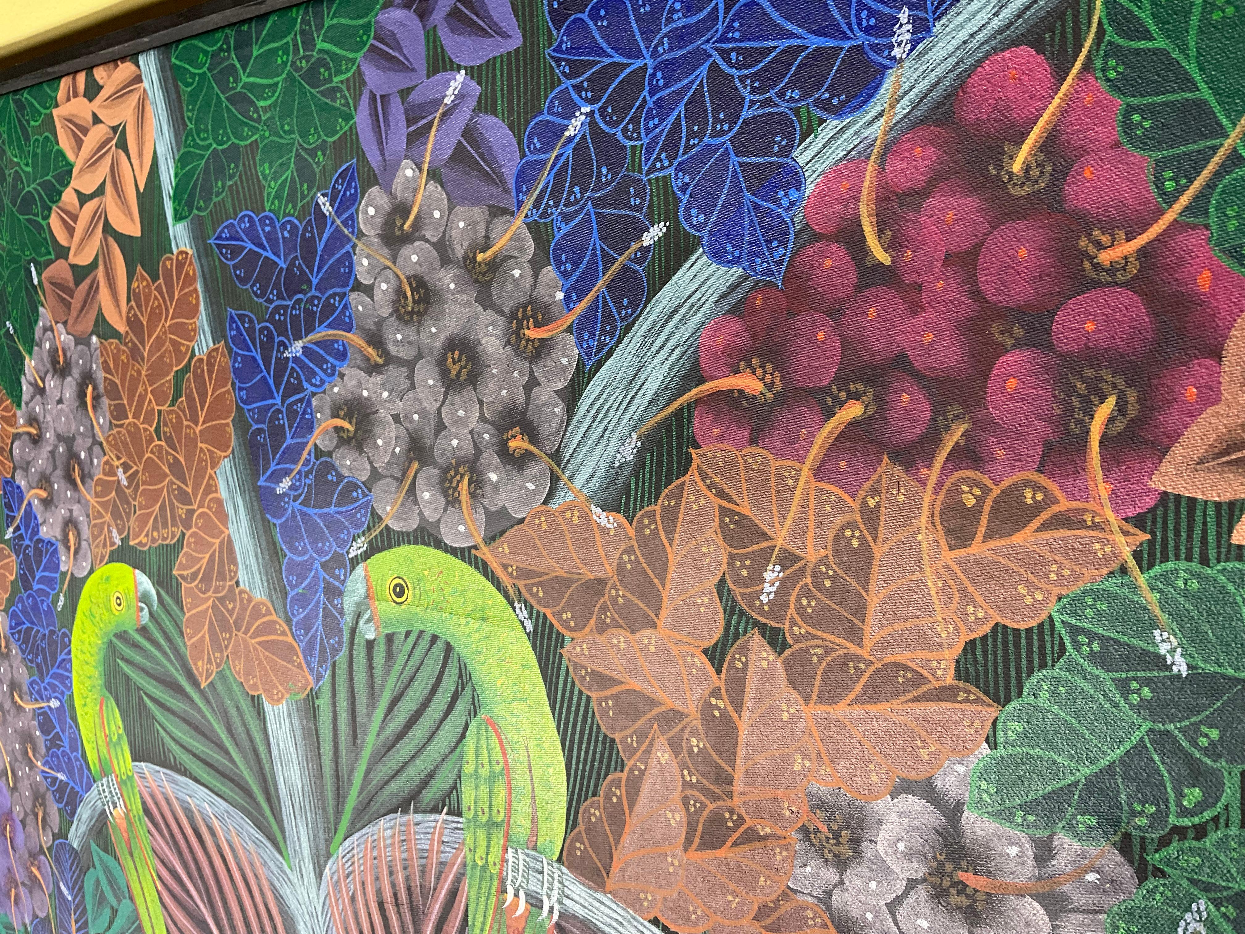 Cautivadora pintura acrílica haitiana: 