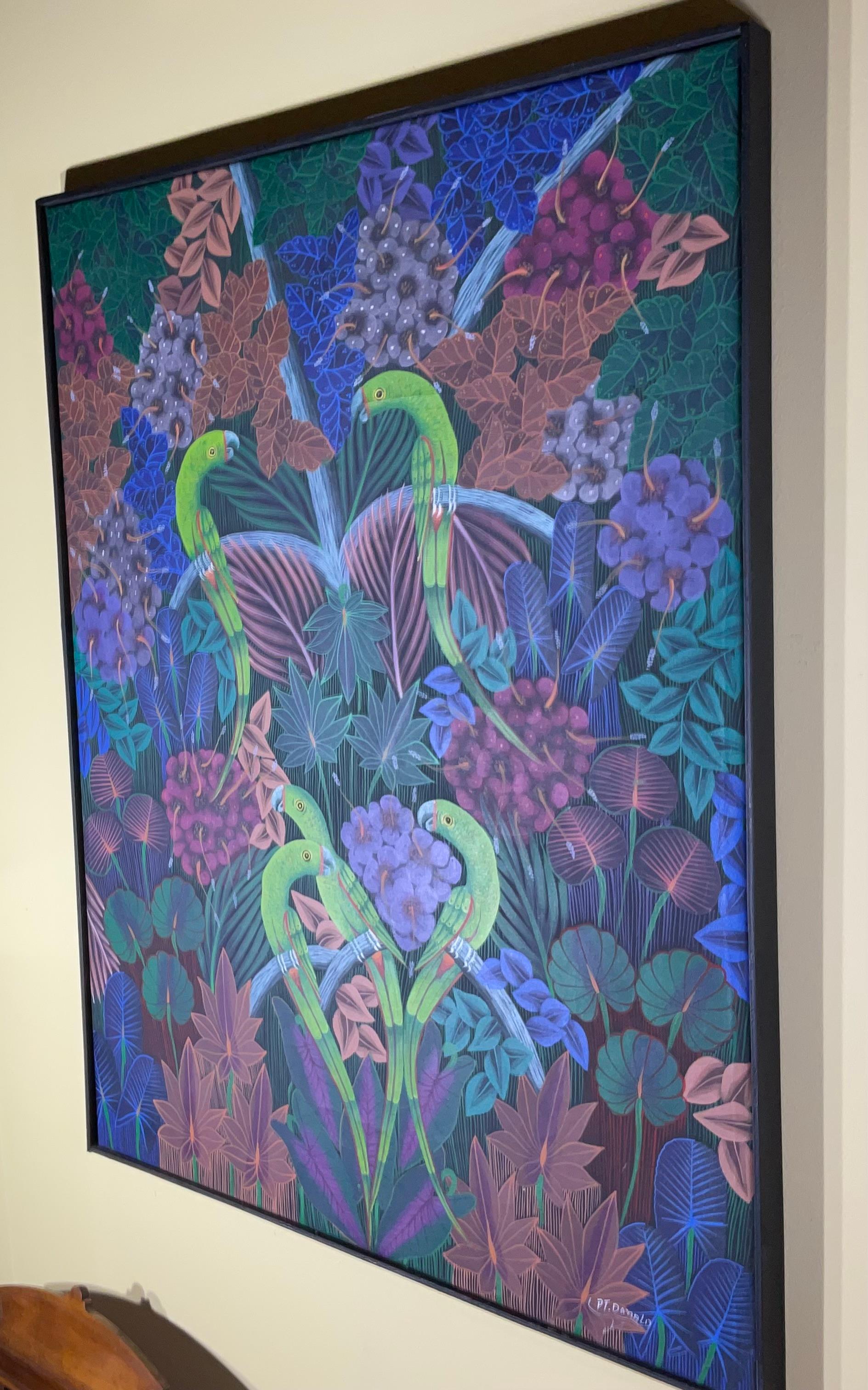 Cautivadora pintura acrílica haitiana: 