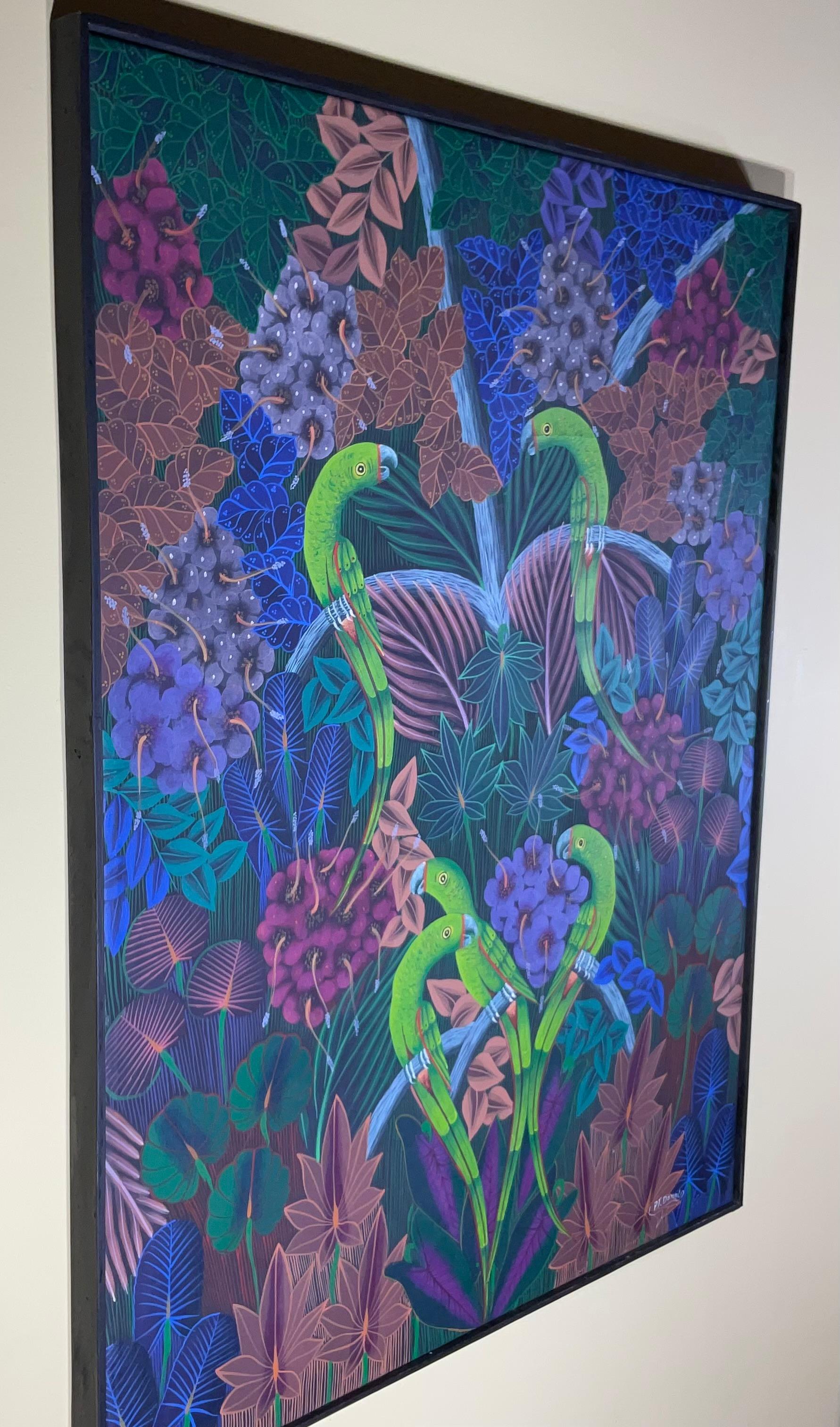 Cautivadora pintura acrílica haitiana: 