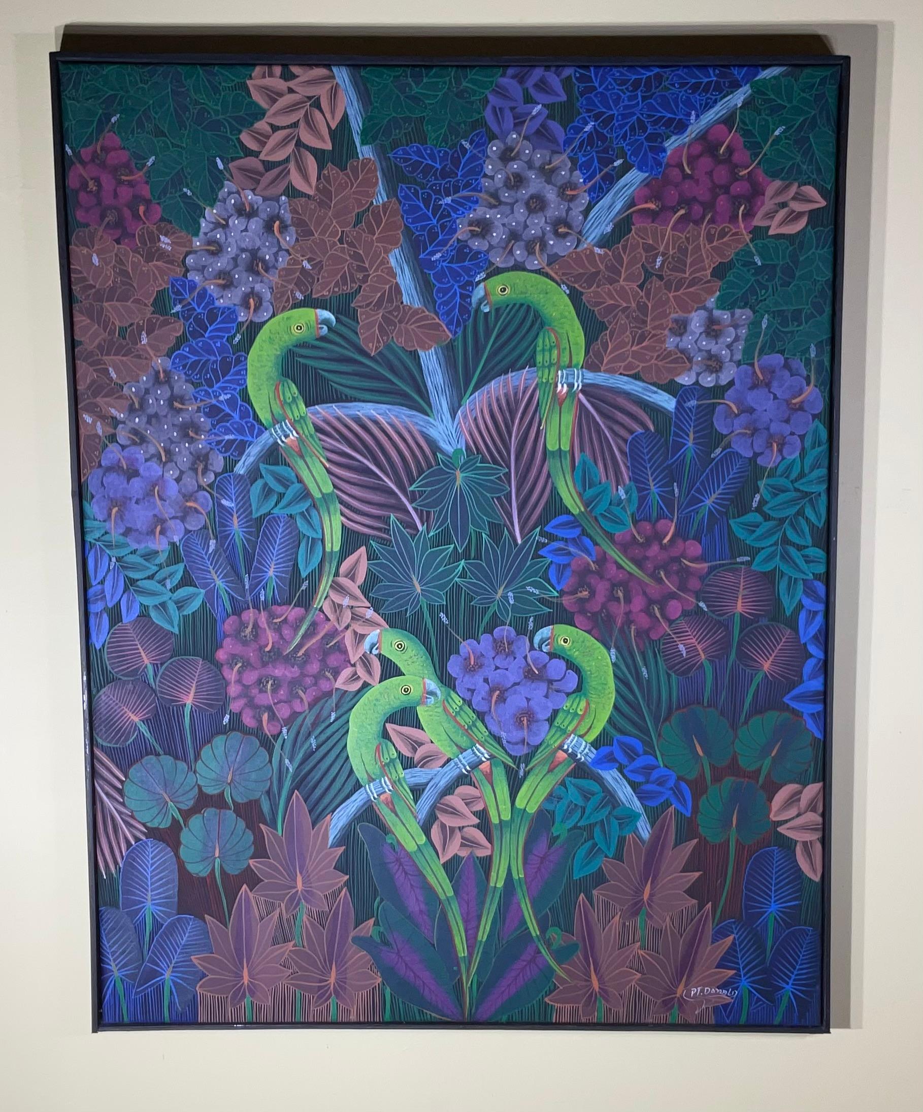 Cautivadora pintura acrílica haitiana: 
