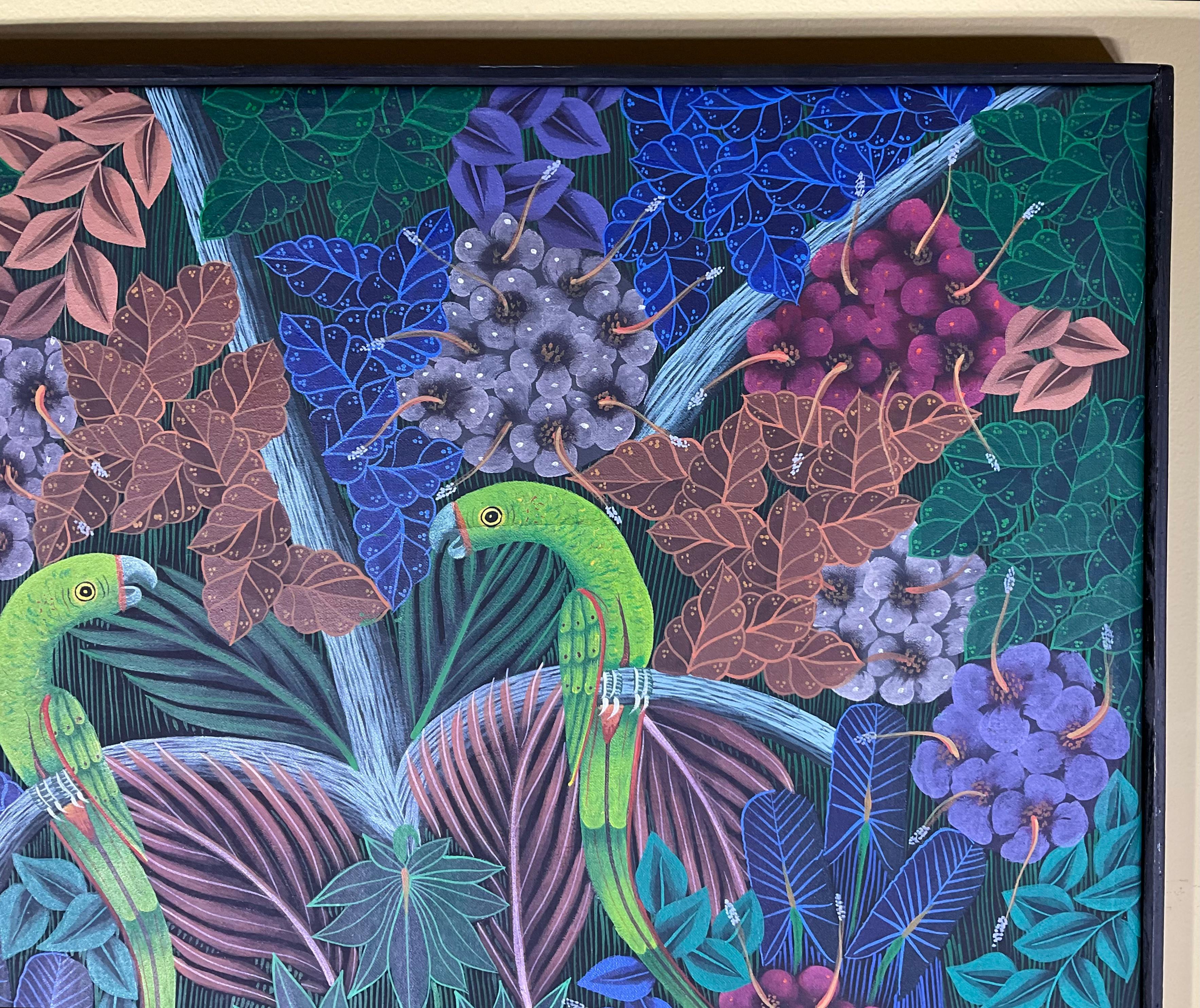 

vibrante belleza de Haití con esta impresionante pintura acrílica original titulada 