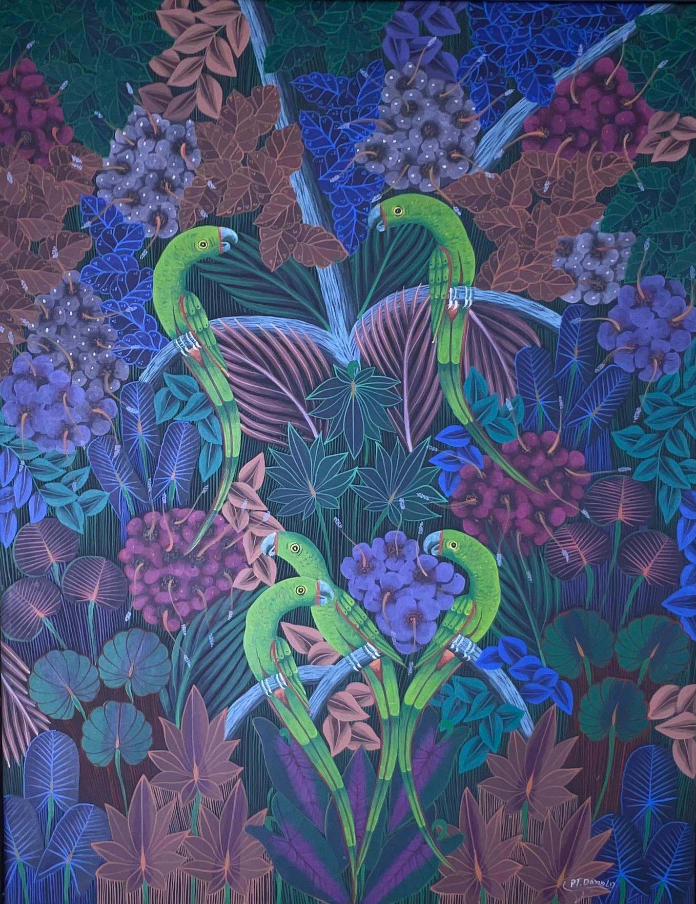 Cautivadora pintura acrílica haitiana: 