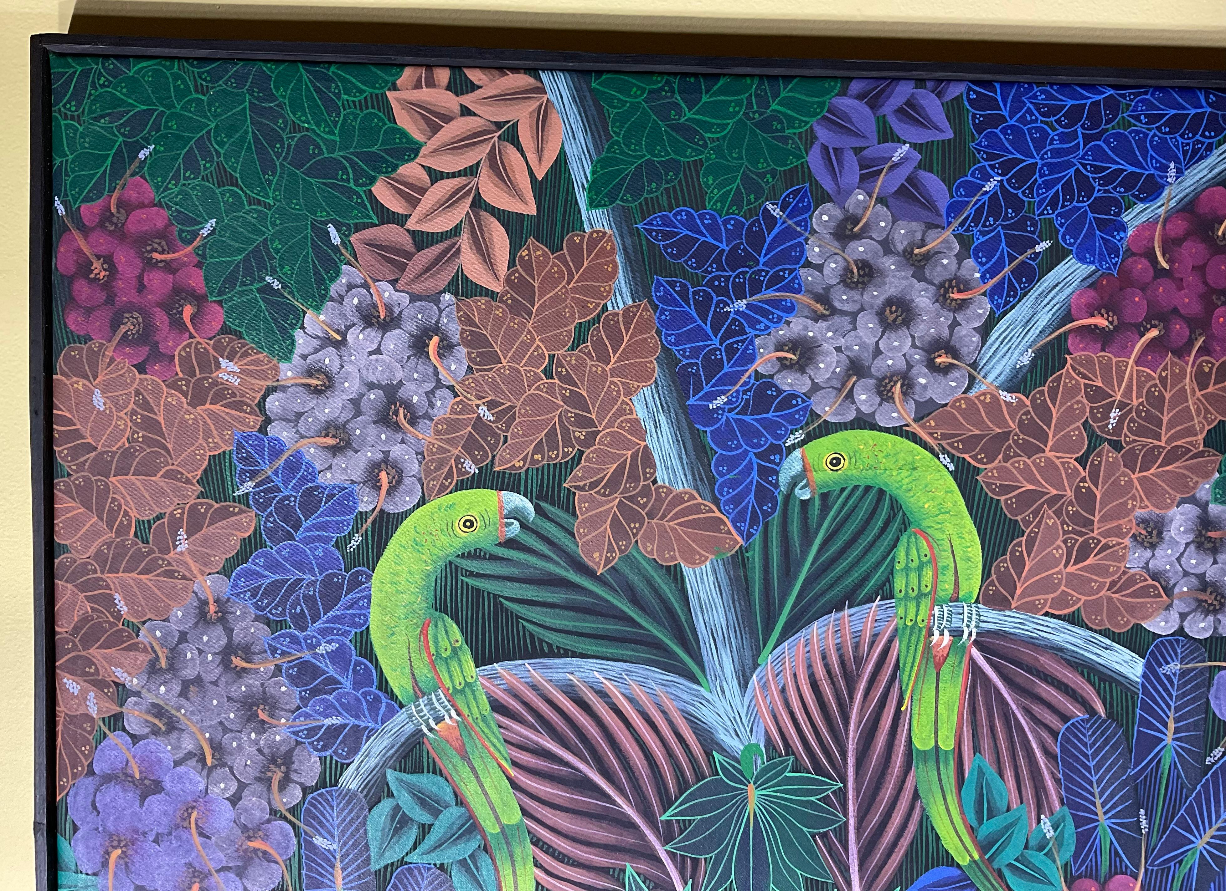 Cautivadora pintura acrílica haitiana: 
