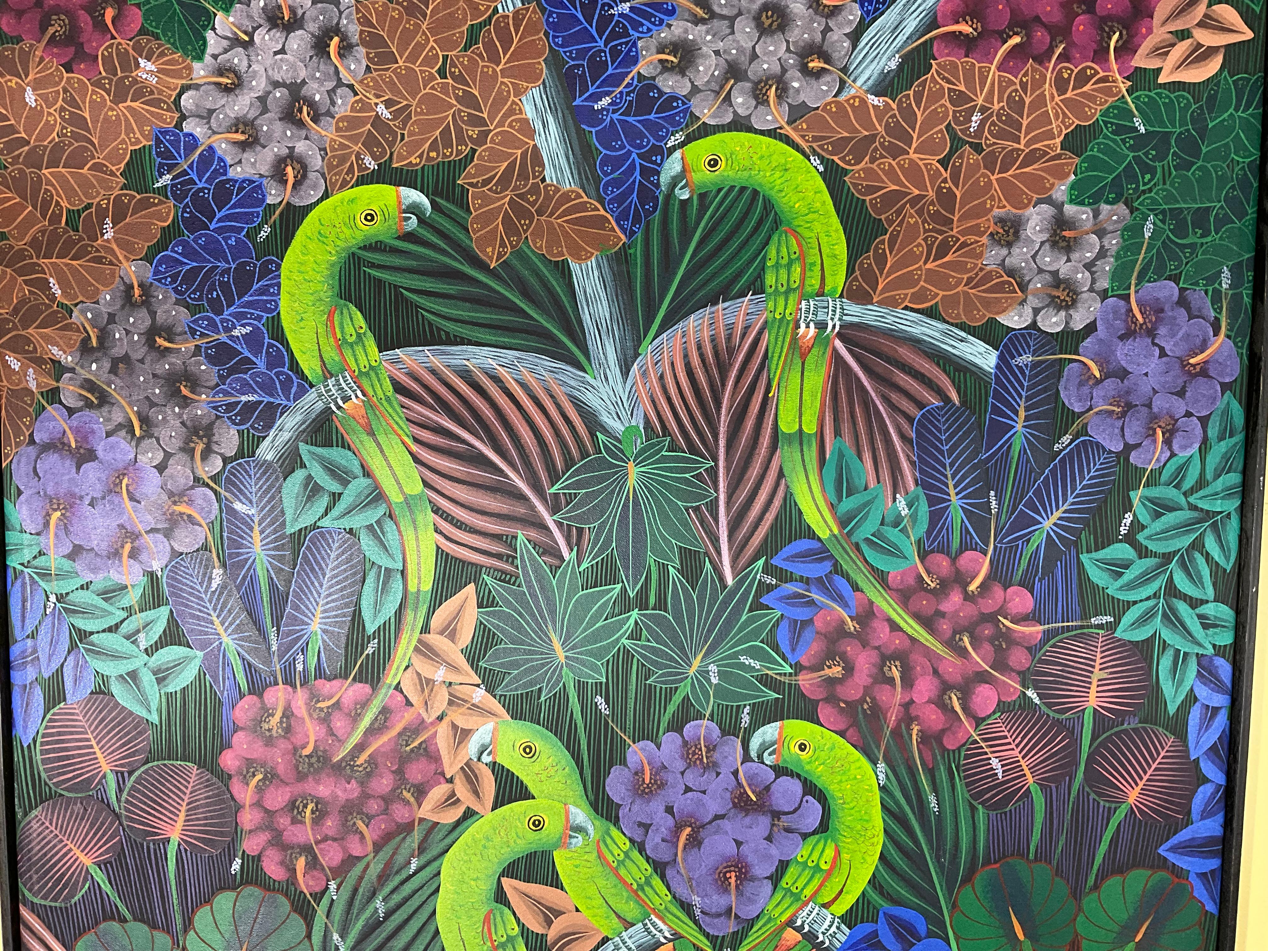 Cautivadora pintura acrílica haitiana: 