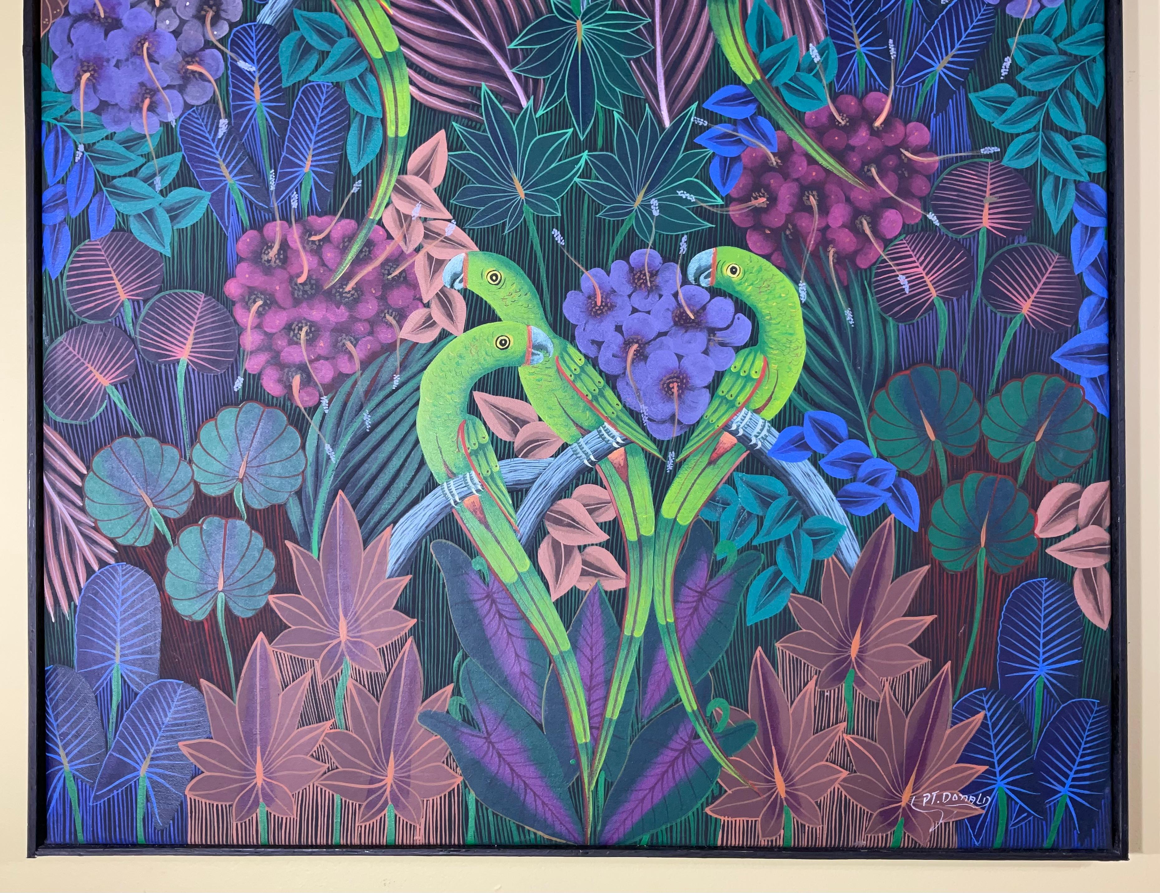 Cautivadora pintura acrílica haitiana: 