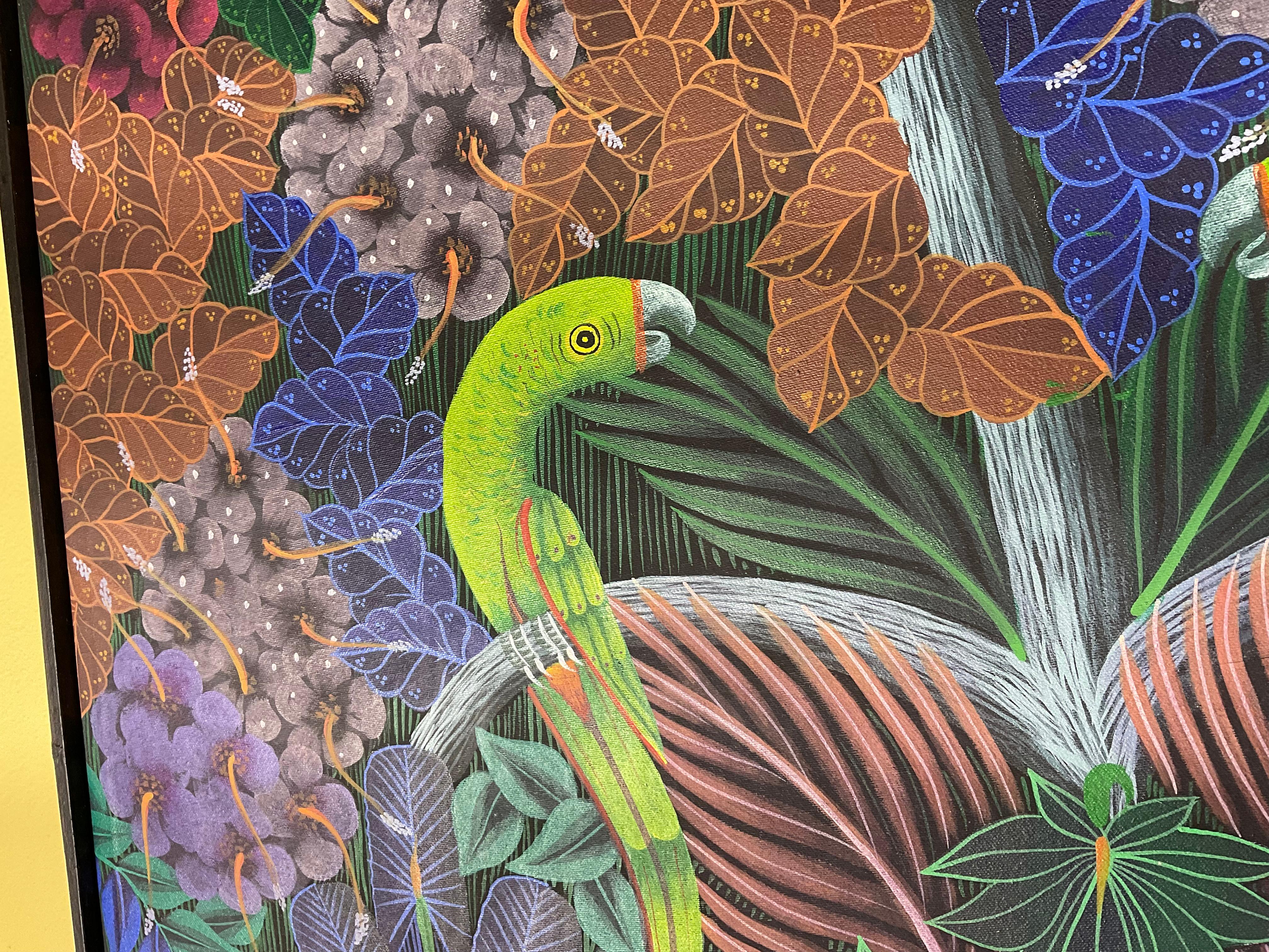 Cautivadora pintura acrílica haitiana: 