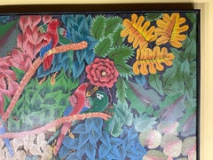 Captivating Haitian Jungle Scene with Macaws - Signed Original Art