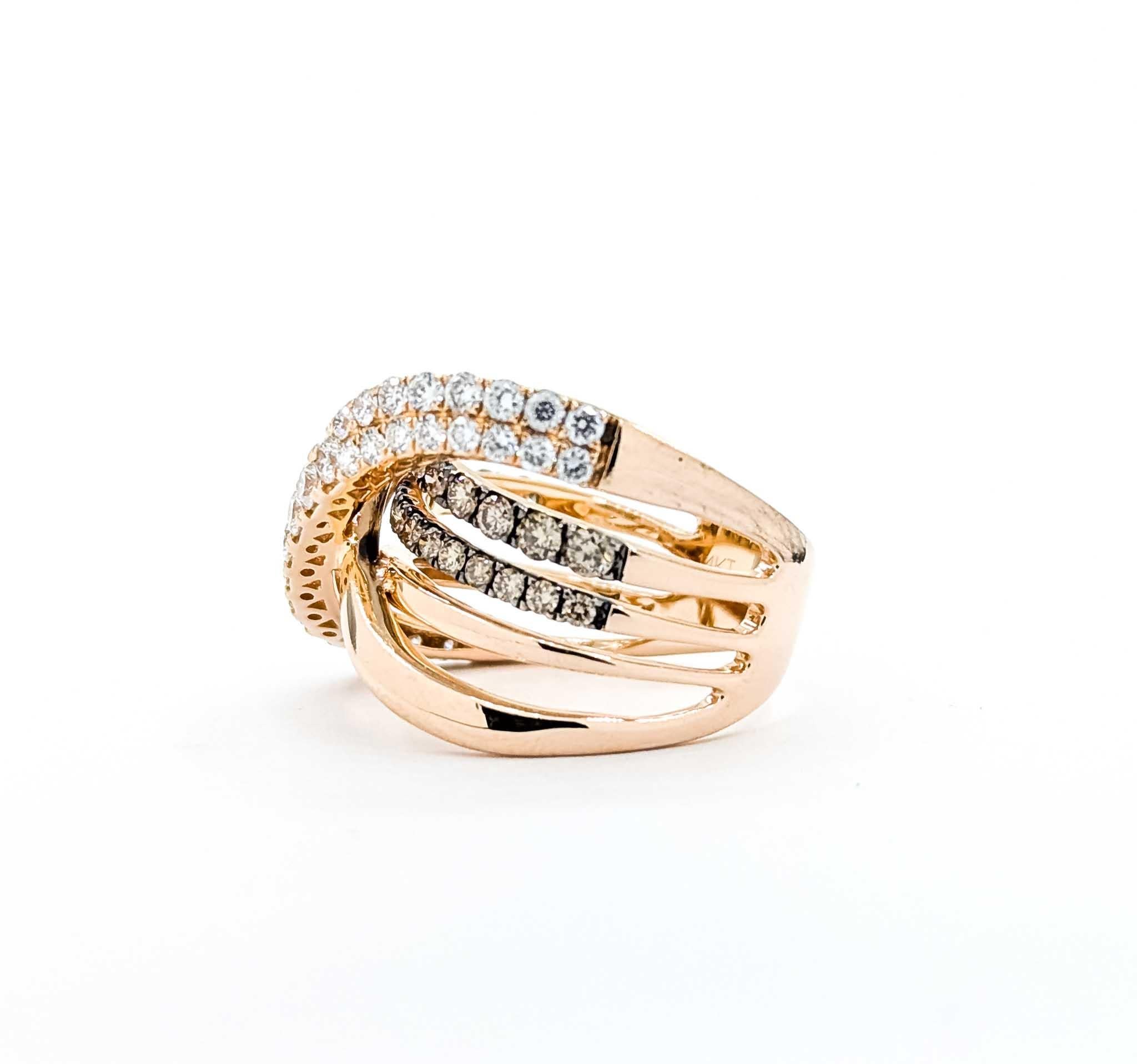 Accattivante anello LeVian con diamante in oro rosa 14k in vendita 4