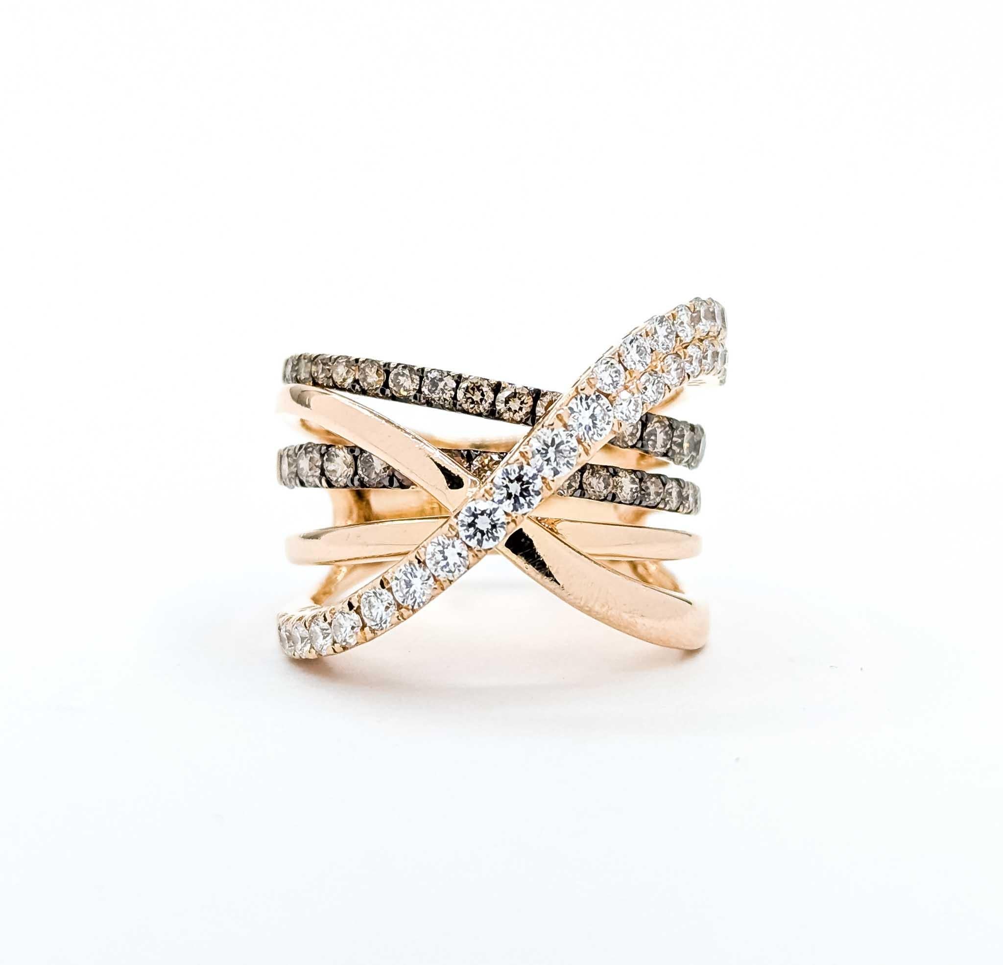 da uomo o donna Accattivante anello LeVian con diamante in oro rosa 14k in vendita