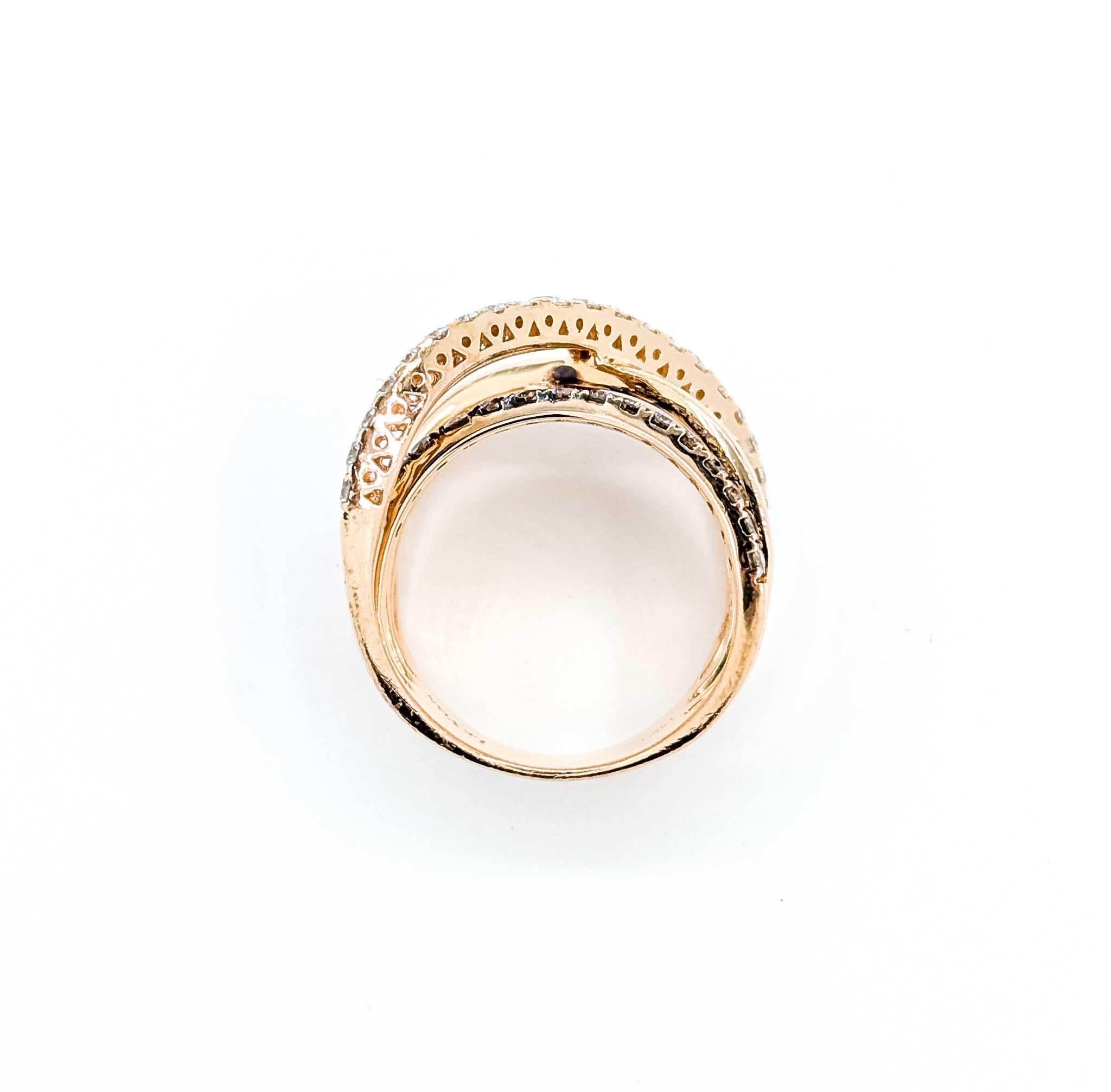 Accattivante anello LeVian con diamante in oro rosa 14k in vendita 2