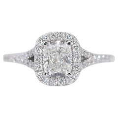 Captivating Ring with a Mesmerizing 1.01 carat Cushion Cut Natural Diamond Captivating Ring with a Mesmerizing 1.01 carat Cushion Cut Natural Diamond