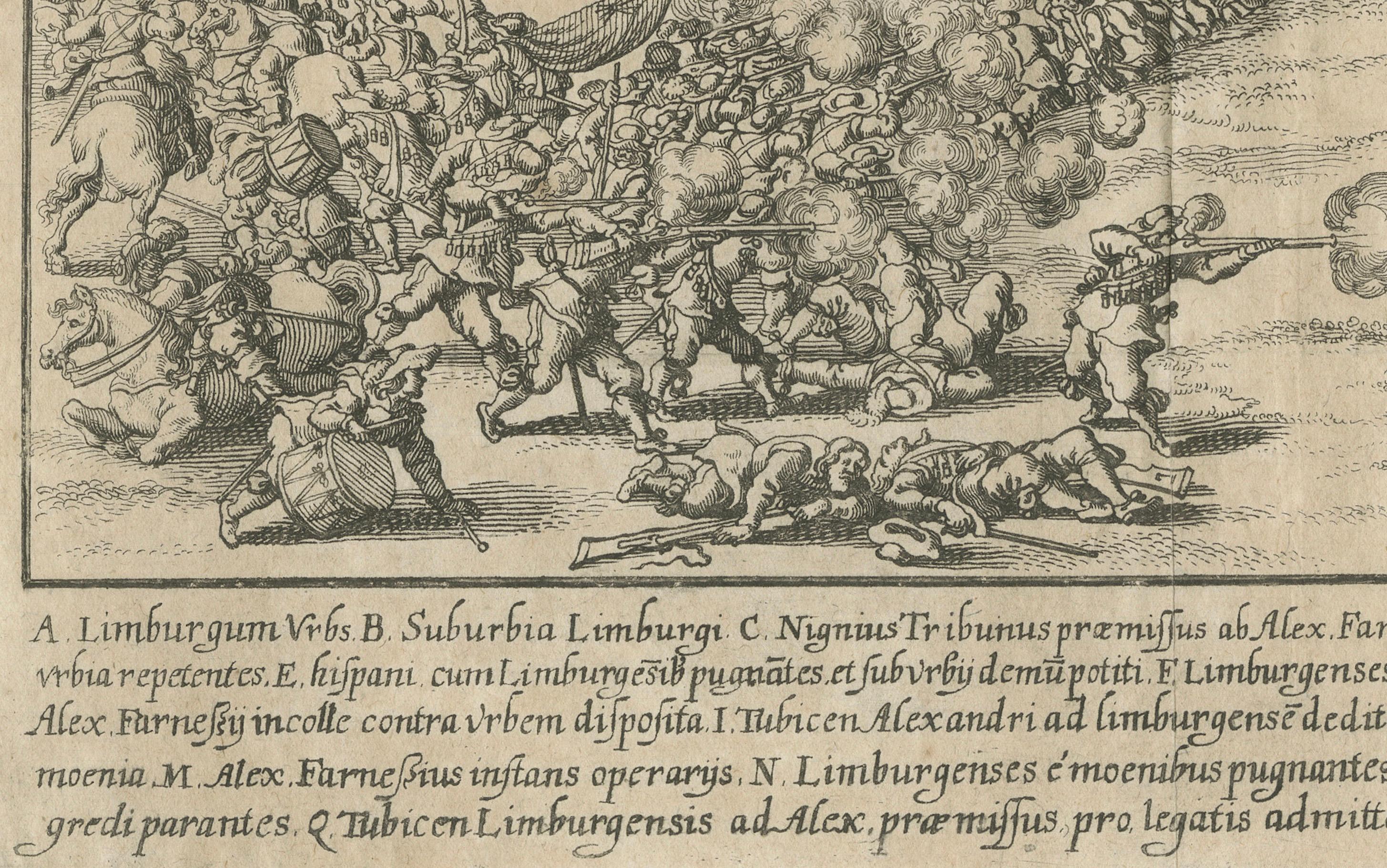 Engraved Capture of Limburg by Spanish Forces under Duke of Parma, 1578 - Engraving For Sale