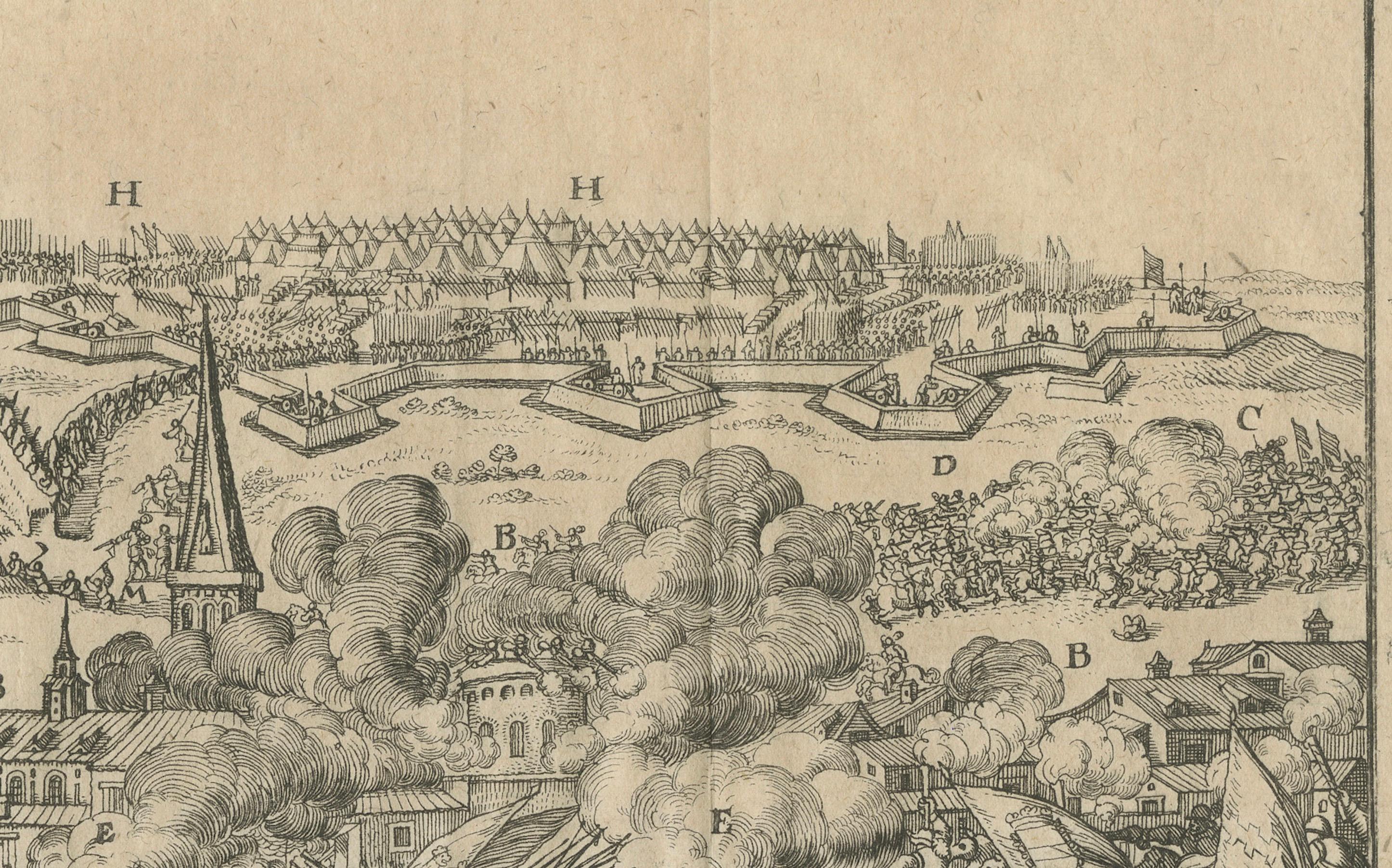 18th Century and Earlier Capture of Limburg by Spanish Forces under Duke of Parma, 1578 - Engraving For Sale