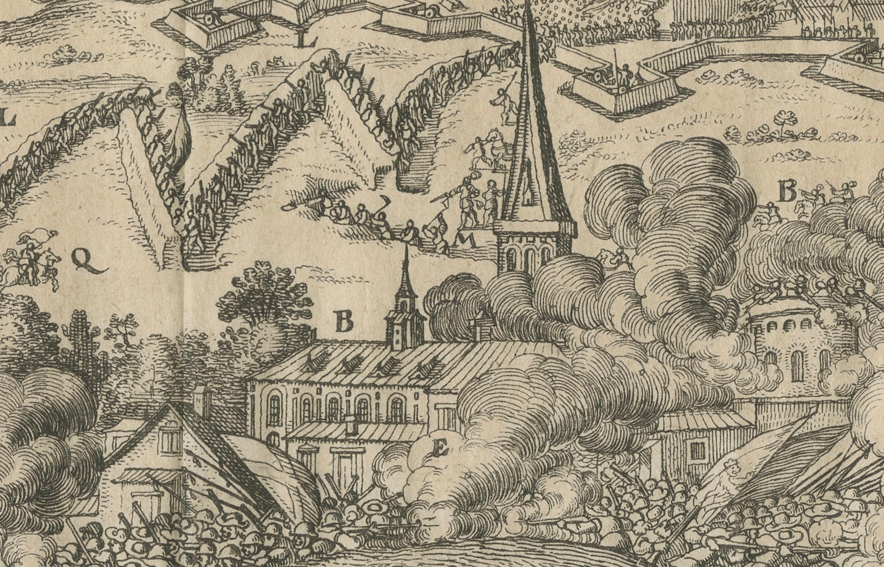 Capture of Limburg by Spanish Forces under Duke of Parma, 1578 - Engraving For Sale 1