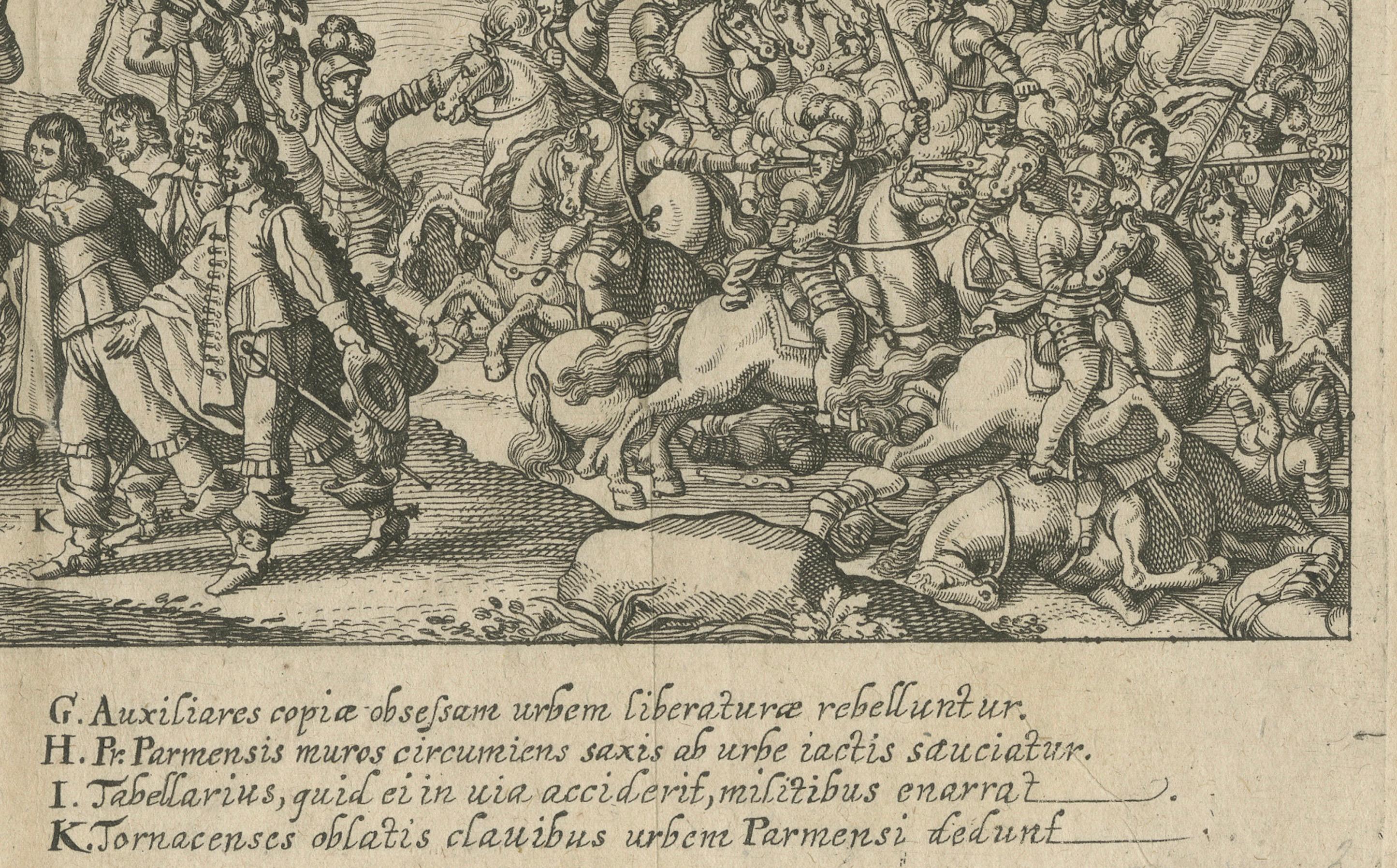 Captura de Tournai por las fuerzas de Parma, 1581: Asedio y conquista de la ciudad Grabado en venta