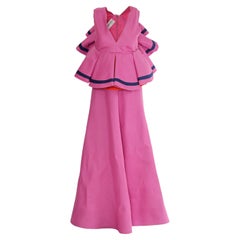 Capucci - Vestito con volant con scollo a tuffo