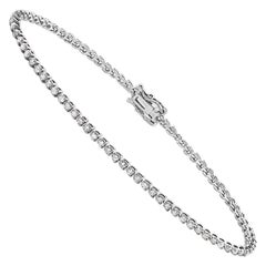 Capucelli 1,39 Ct. Bracelet tennis T.W. à 3 griffes en or 14 carats et diamants naturels