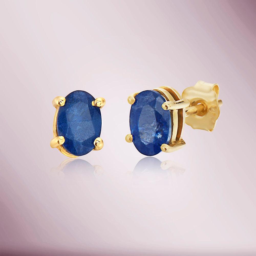 These Sapphires Oval Shape earrings are perfect for daily wear, anniversaries, weddings, engagements, parties, ceremonies, and cocktails features shimmering round shaped diamonds arranged elegantly in a classic prong setting on the inner and outer