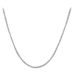 Capucelli '18.09ct. t.w.' Natural Diamonds Tennis Necklace, 14k Gold 4-Prongs