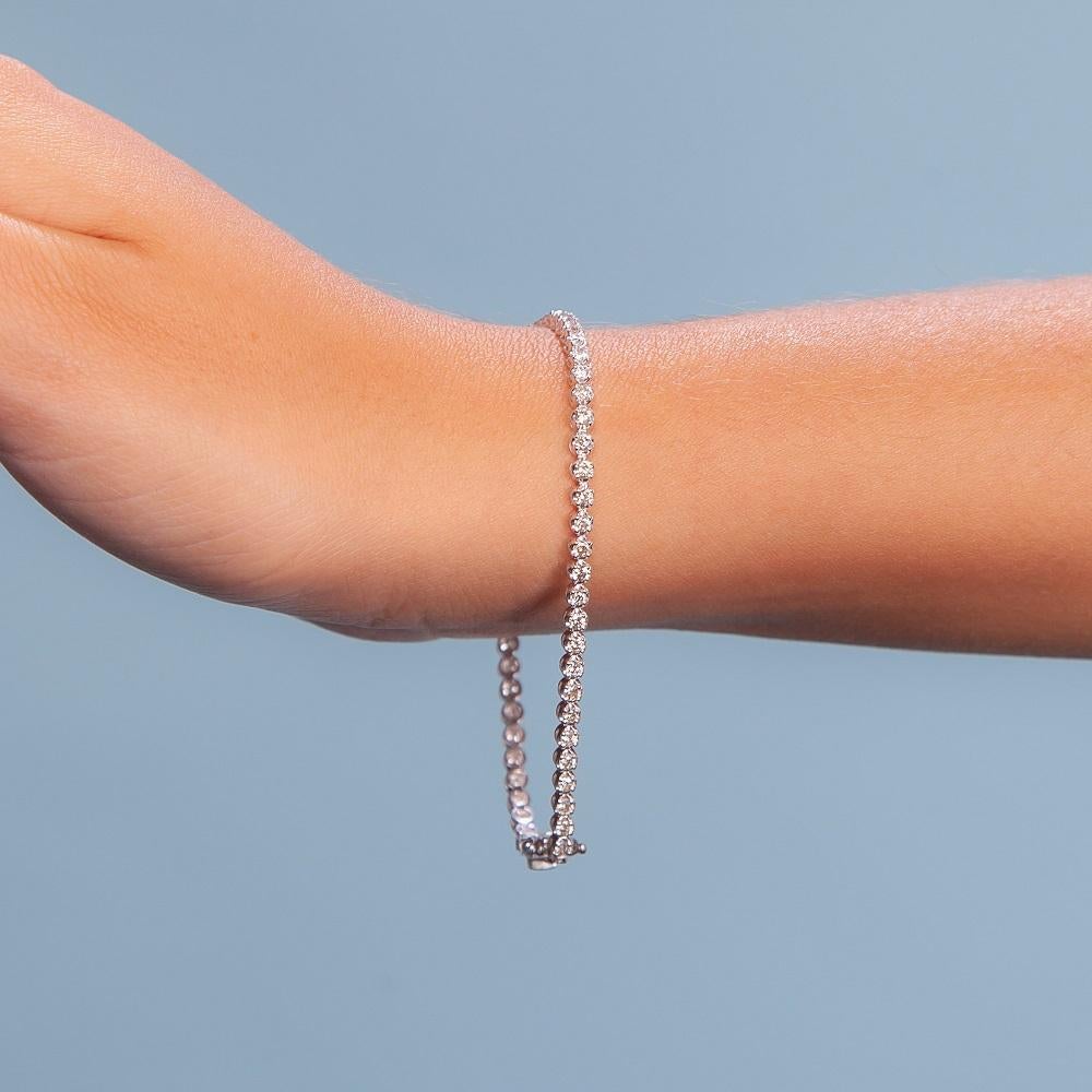 delicate diamond tennis bracelet