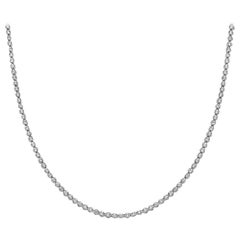 Tennis-Halskette mit natürlichen Diamanten von Capucelli '5,18ct. t.w.', 14k Gold, Schmetterling