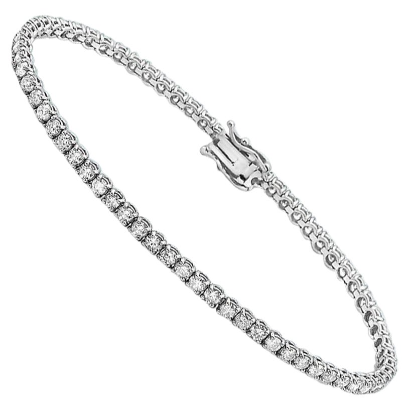 Capucelli '5.57 ct. t.w.' Natural Diamonds Tennis Bracelet, 14k Gold 4-Prongs For Sale