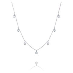 Capucelli, collier station avec 7 pierres et diamants (0,50 ct.) 