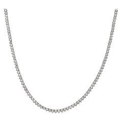 Capucelli '7.06 ct. t.w.' Natural Diamonds Tennis Necklace, 14k Gold 3-Prongs