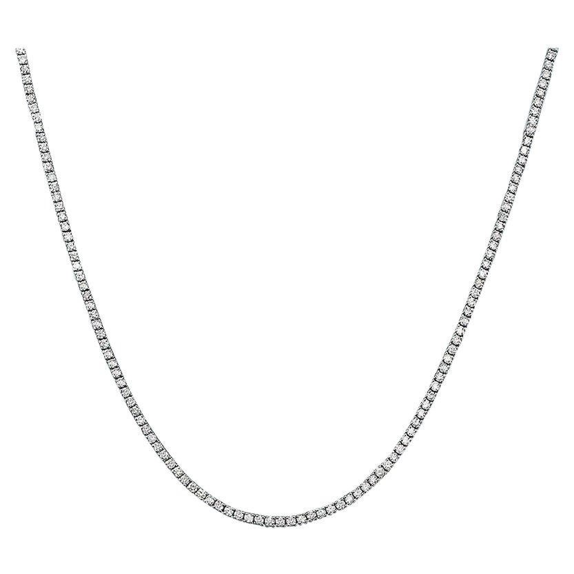 Capucelli '8.21ct. t.w.' Natural Diamonds Tennis Necklace, 14k Gold 4-Prongs