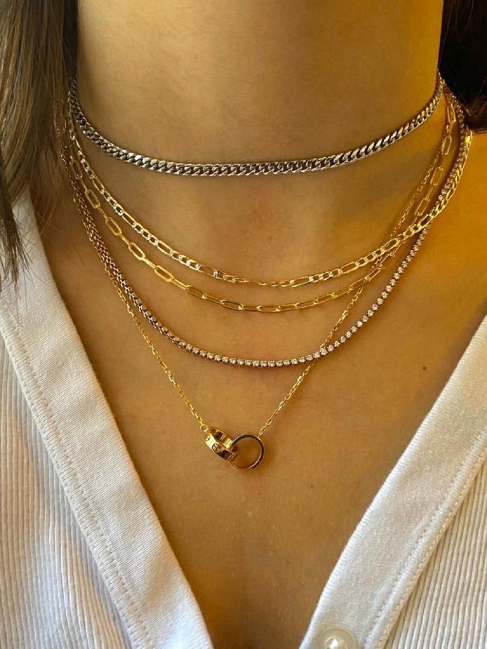 Art Nouveau Capucelli '2.55ct. t.w.' Natural Diamonds Tennis Necklace, 14k Gold Buttercup For Sale