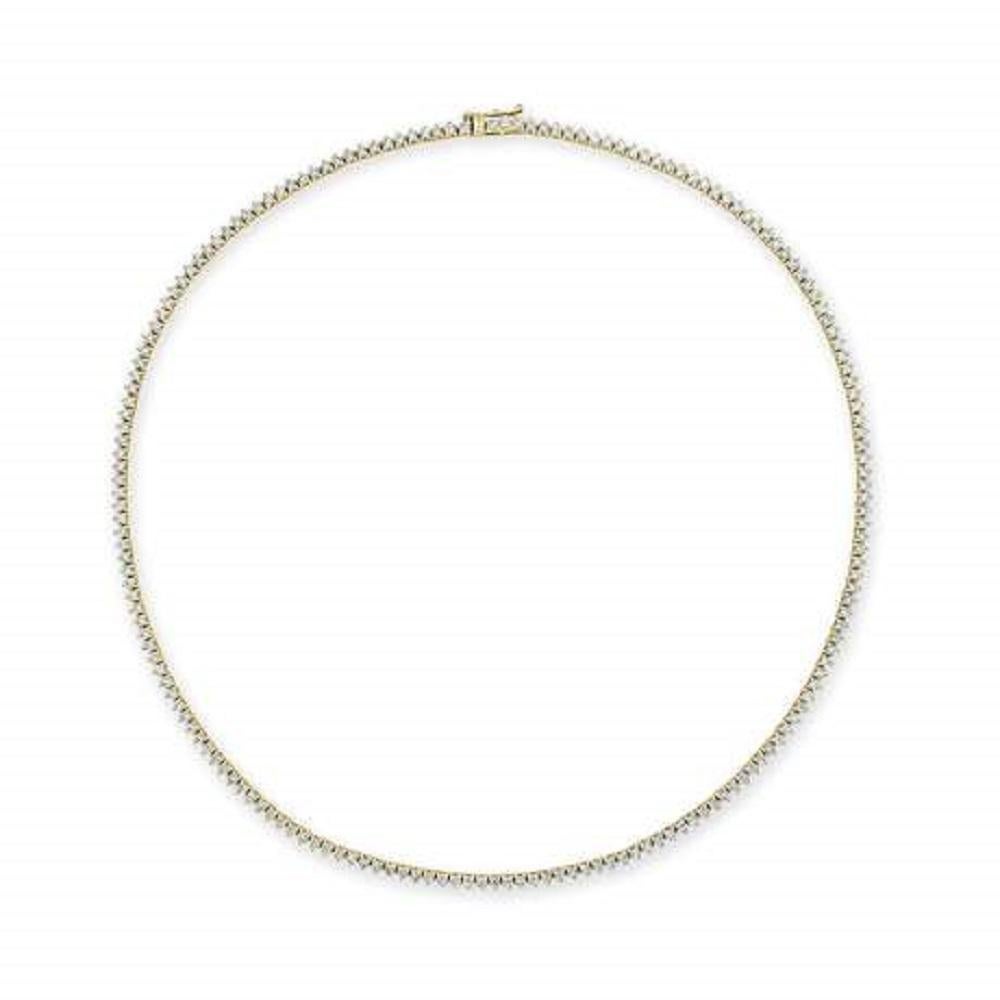 Art Nouveau Capucelli '4.50 ct. t.w.' Natural Diamonds Tennis Necklace, 14k Gold 3-Prongs For Sale