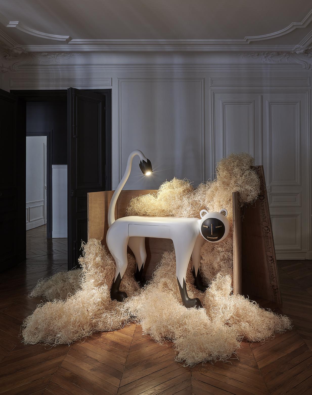 Tavolo Capucine in bianco e nero in vendita 1