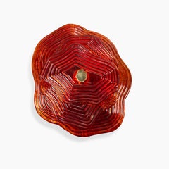 Capucine Wall Sconce in Red Glass by Laura Gonzalez