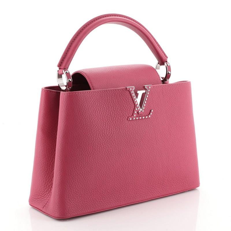 Pink Capucines Handbag Studded Leather PM